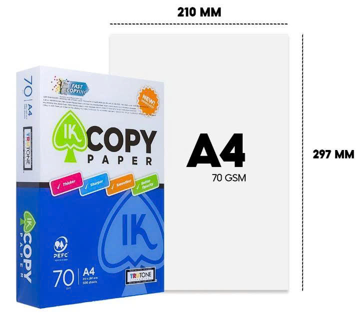 Giấy A4 70 gsm IK Copy Giấy A4 70 gsm IK Copy